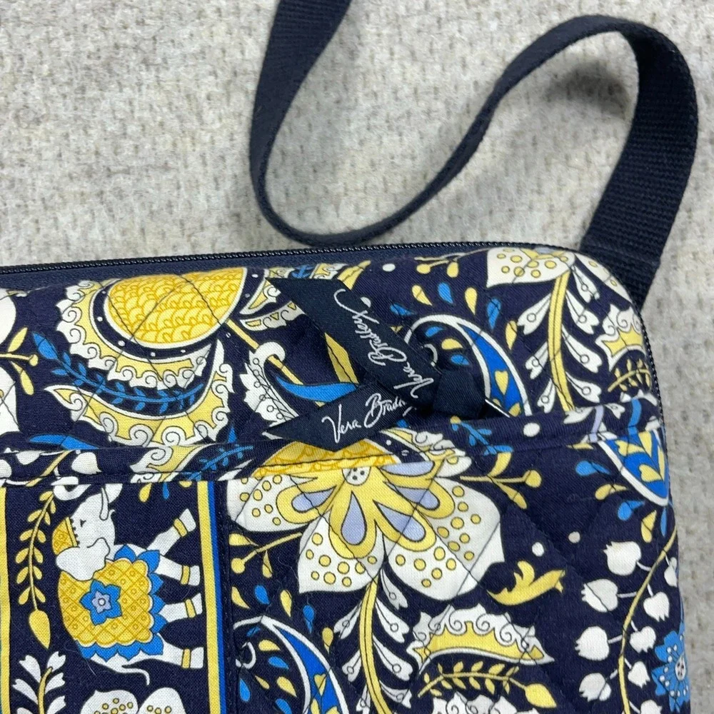 Vera‎ Bradley Ellie Blue Hard Shell Case Kindle iPad Tablet Crossbody w/ Strap